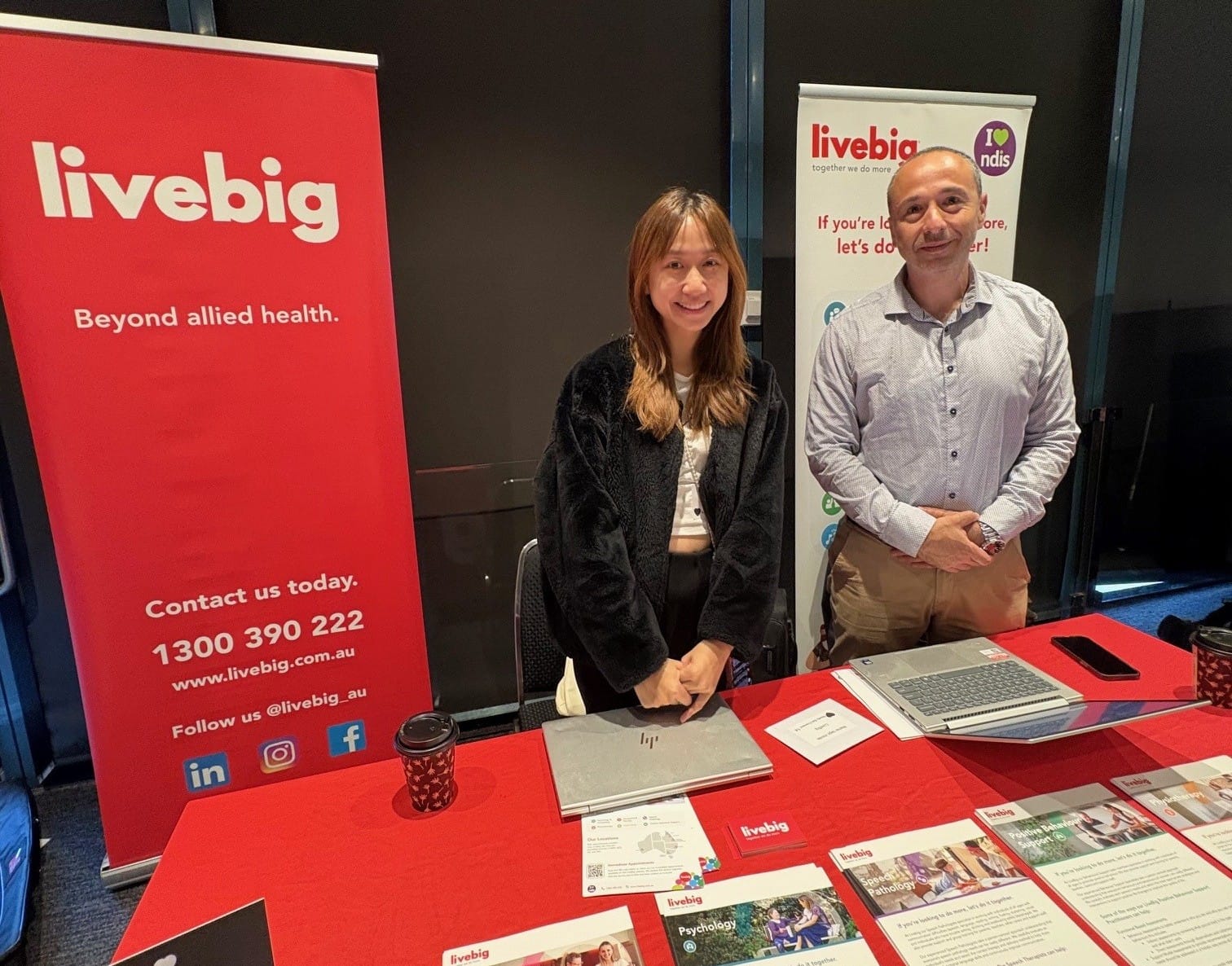 LiveBig allied health team at an NDIS networking event