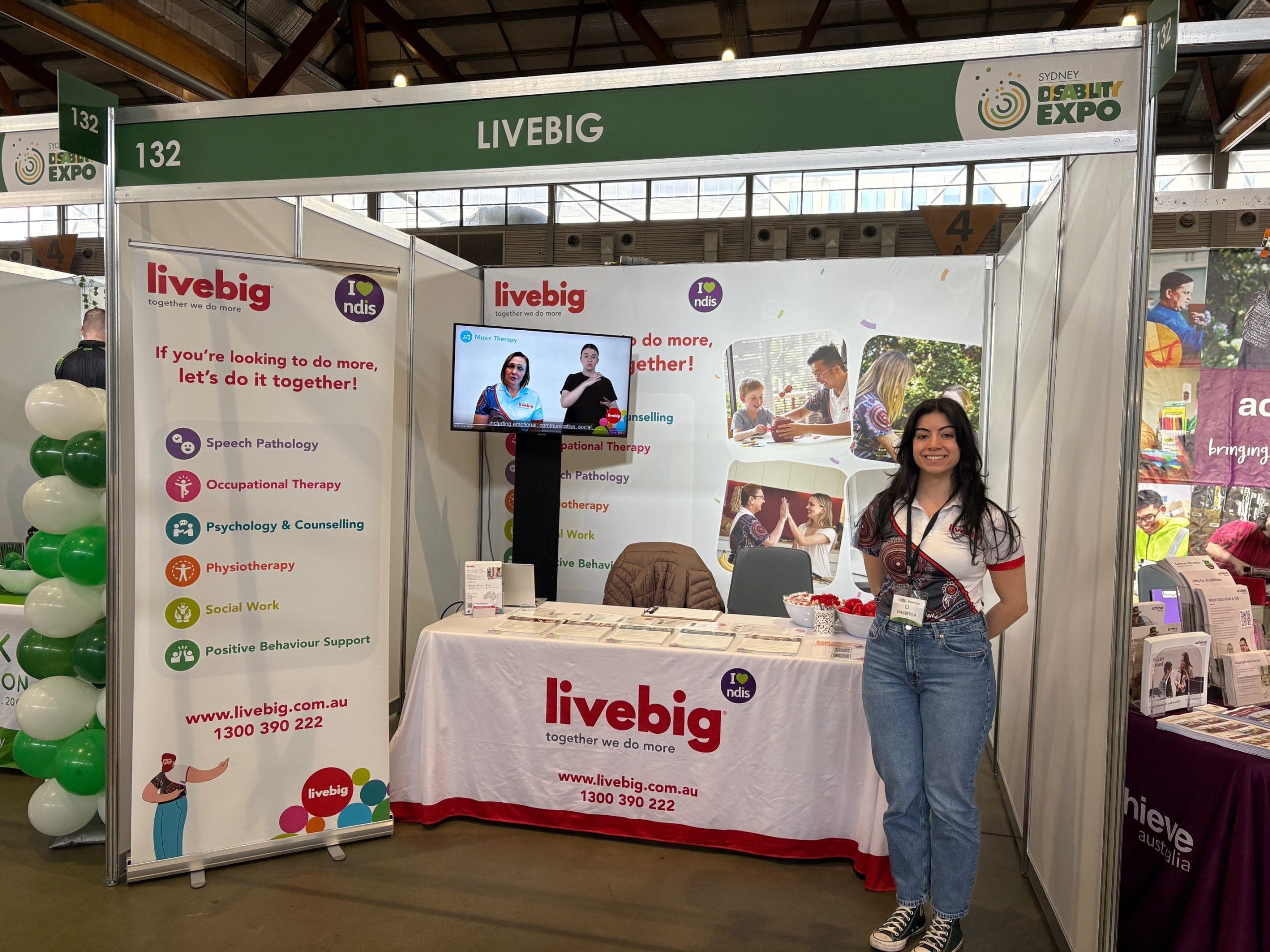 LiveBig allied health team at Sydney Disability Expo