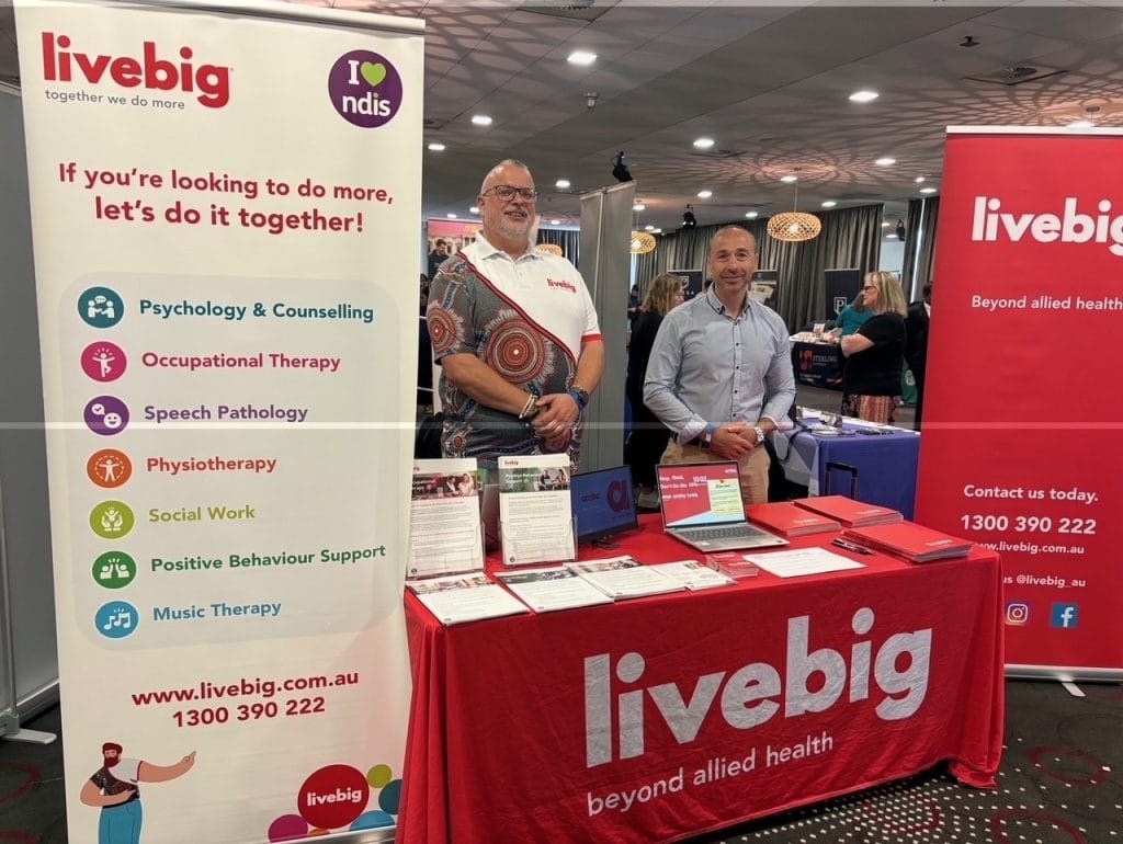 LiveBig allied health team at Able+ Meet Melton NDIS networking event