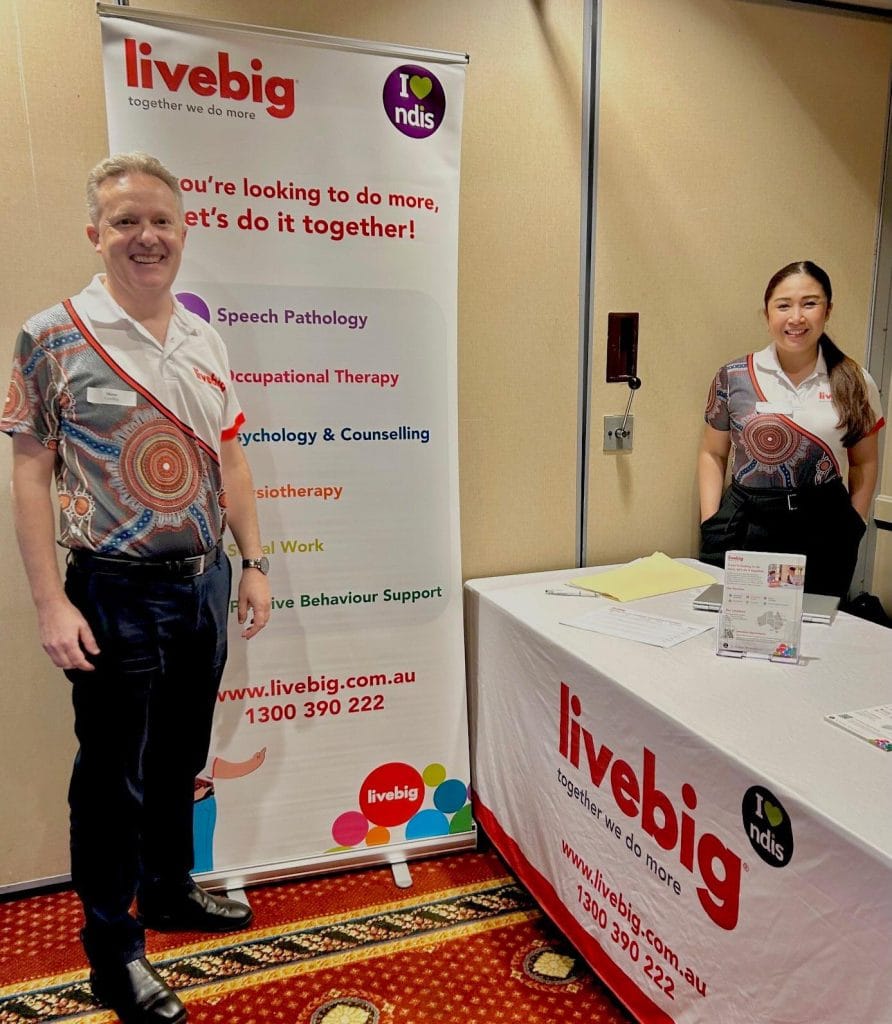 LiveBig allied health team at the DEC networking event